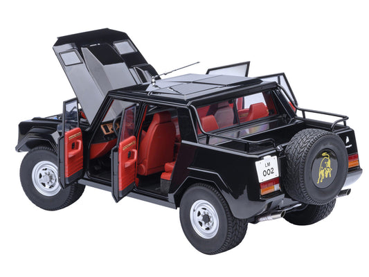 Lamborghini LM002 Nero Tenebre Black with Red Interior 1/18 Model Car by Autoart by Autoart