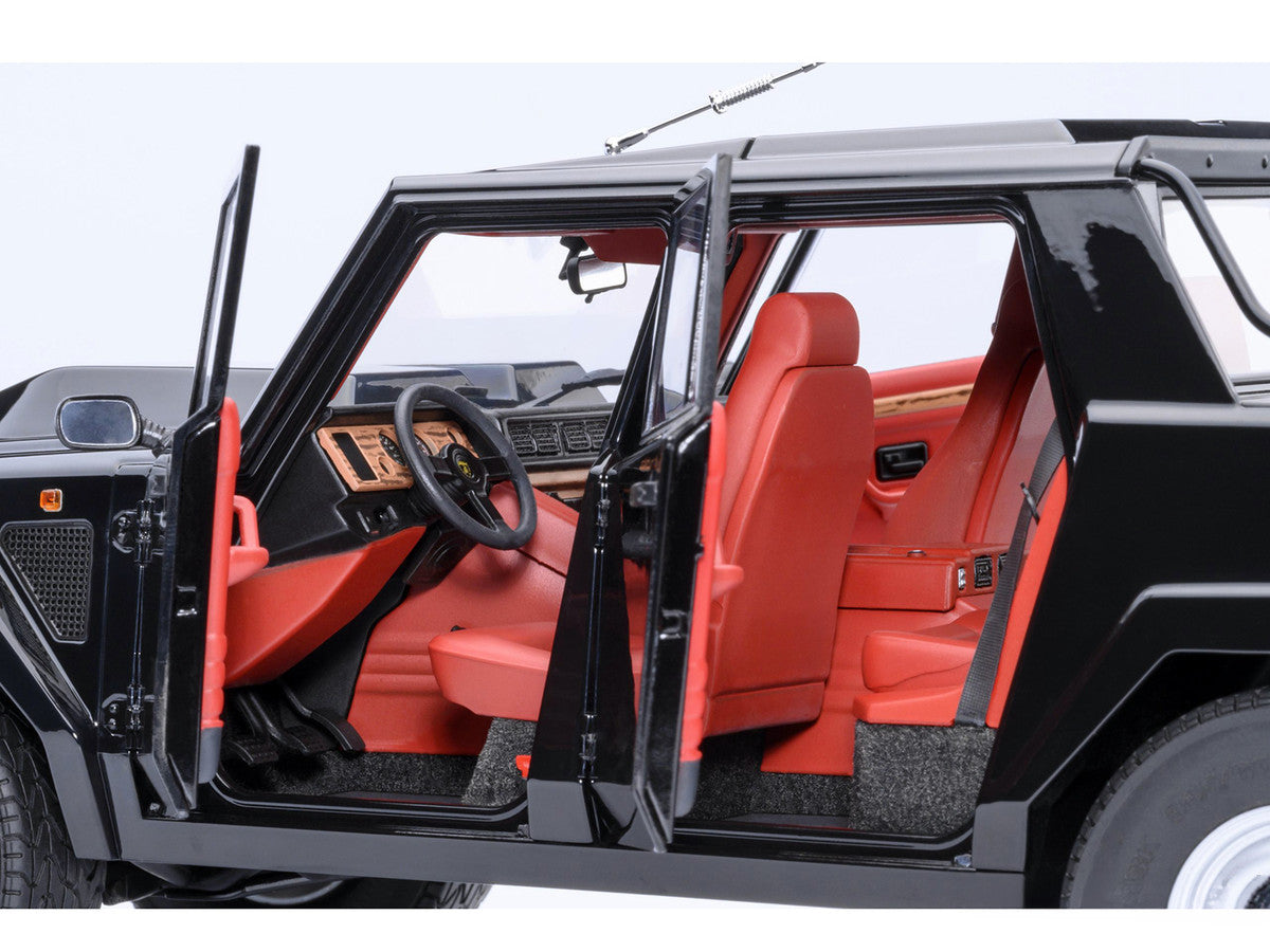 Lamborghini LM002 Nero Tenebre Black with Red Interior 1/18 Model Car by Autoart by Autoart