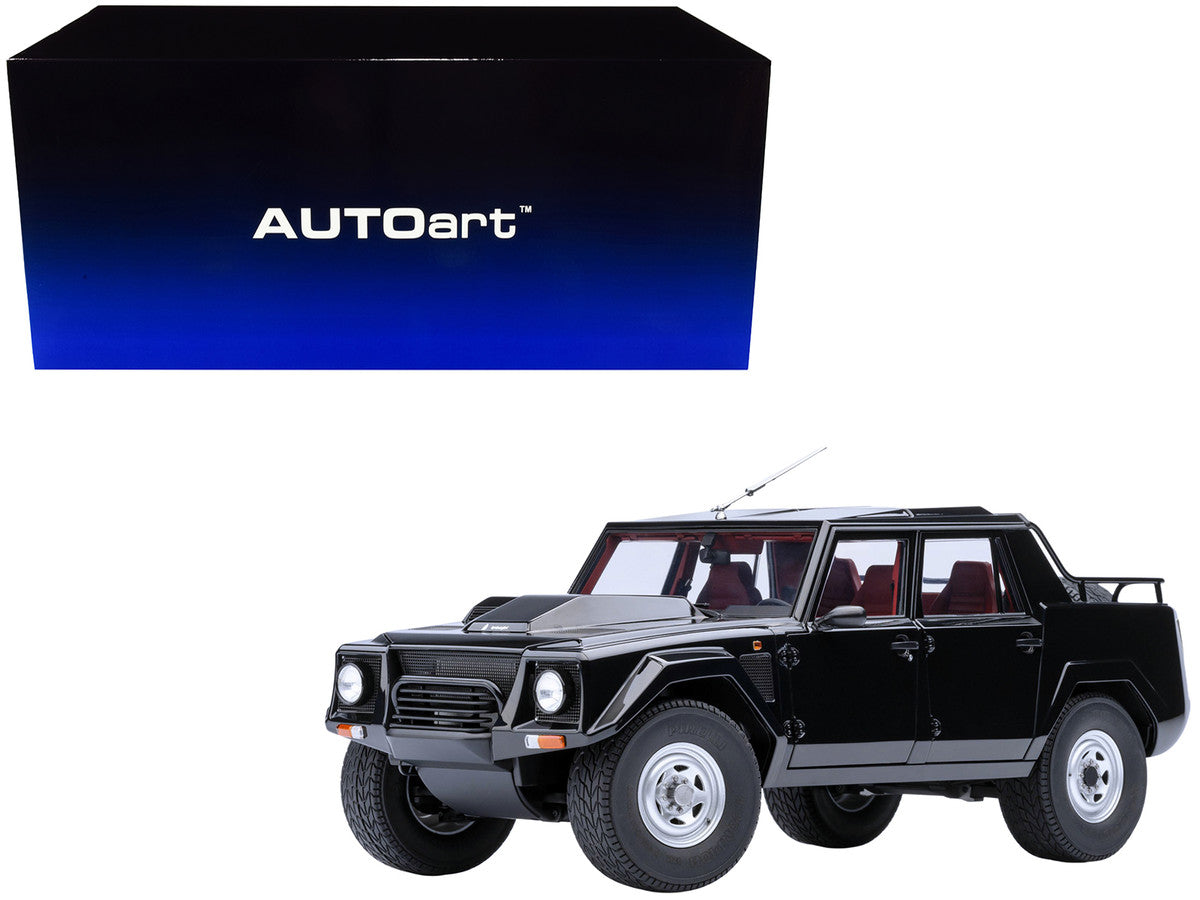 Lamborghini LM002 Nero Tenebre Black with Red Interior 1/18 Model Car by Autoart by Autoart