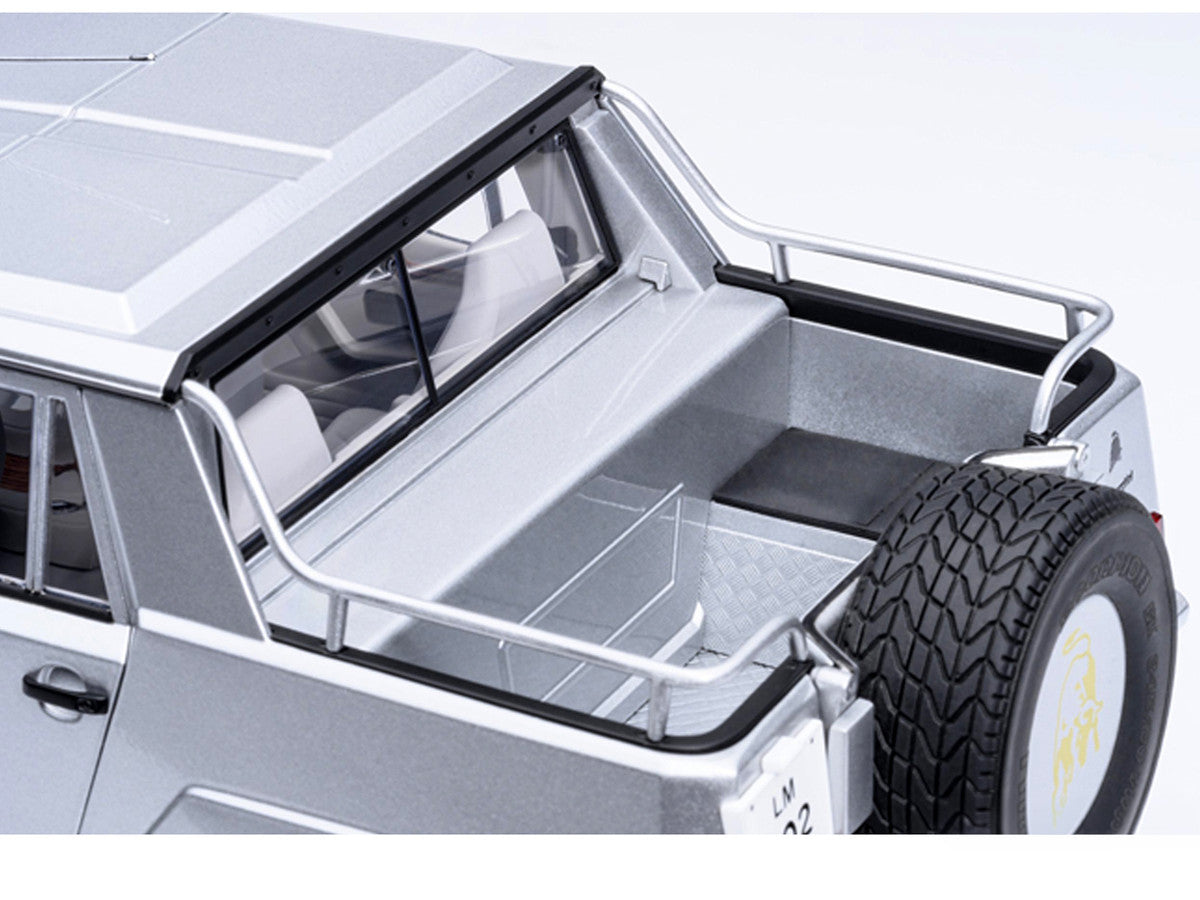Lamborghini LM002 Argento Silver Metallic with White Interior 1/18 Model Car by Autoart by Autoart