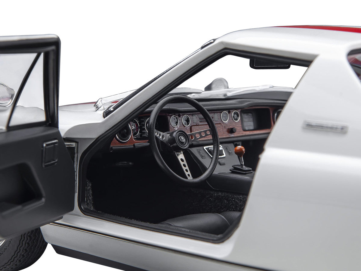 Lotus Europa Special White with Red Stripe and Graphics "The Circuit Wolf" 1/18 Model Car by Autoart by Autoart