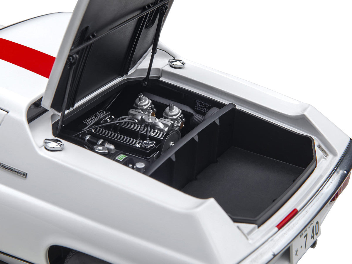 Lotus Europa Special White with Red Stripe and Graphics "The Circuit Wolf" 1/18 Model Car by Autoart by Autoart