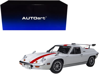Lotus Europa Special White with Red Stripe and Graphics "The Circuit Wolf" 1/18 Model Car by Autoart by Autoart