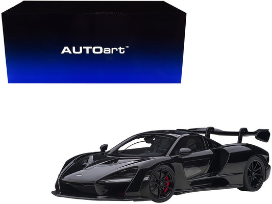 Mclaren Senna Stealth Cosmos Black with Carbon Accents 1/18 Model Car by Autoart by Autoart