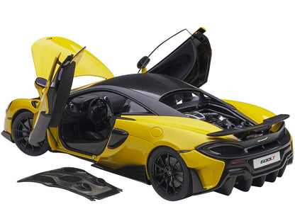 Mclaren 600LT Sicilian Yellow and Carbon 1/18 Model Car by Autoart by Autoart
