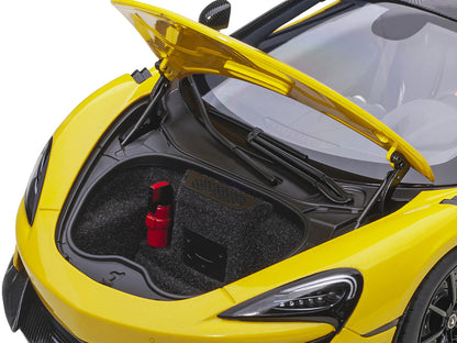 Mclaren 600LT Sicilian Yellow and Carbon 1/18 Model Car by Autoart by Autoart
