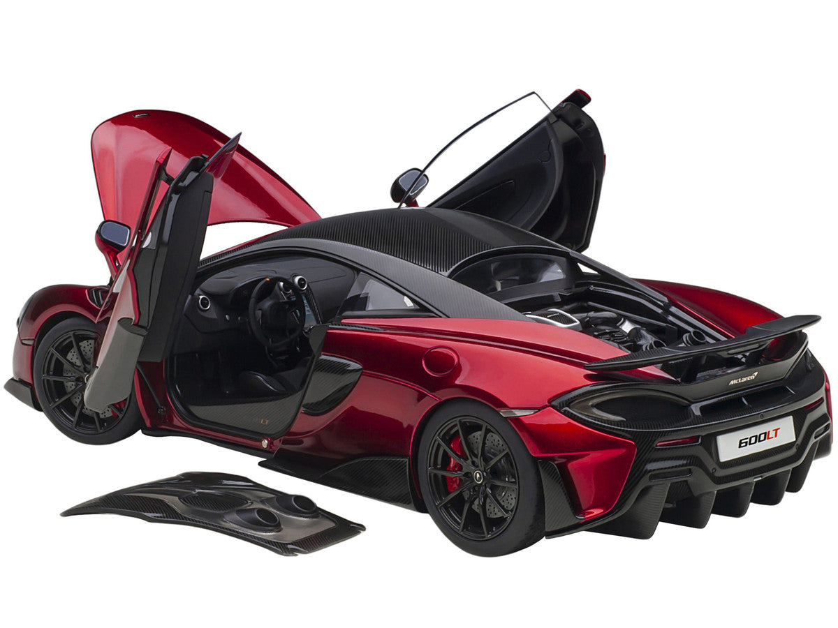 Mclaren 600LT Vermillion Red and Carbon 1/18 Model Car by Autoart by Autoart
