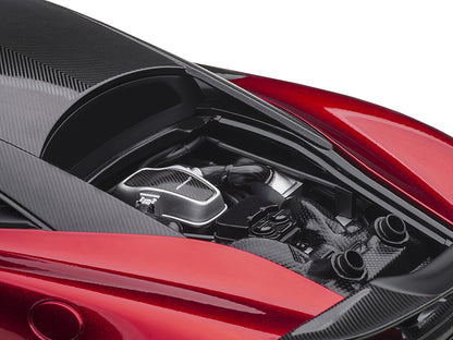 Mclaren 600LT Vermillion Red and Carbon 1/18 Model Car by Autoart by Autoart
