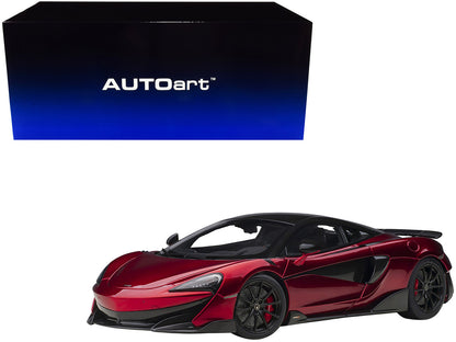 Mclaren 600LT Vermillion Red and Carbon 1/18 Model Car by Autoart by Autoart