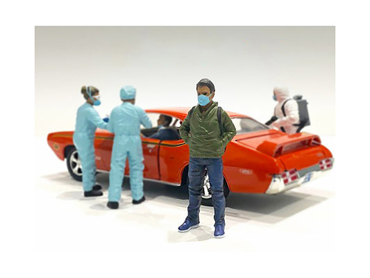 Hazmat Crew Figurine V for 1/18 Scale Models by American Diorama by American Diorama