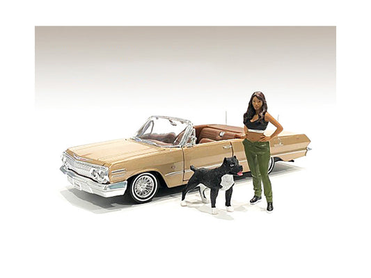 "Lowriderz" Figurine IV and a Dog for 1/18 Scale Models by American Diorama by American Diorama