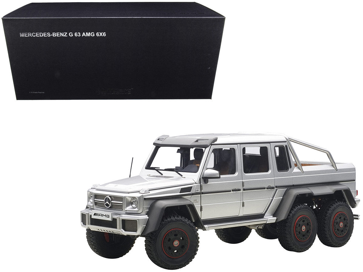 Mercedes G63 AMG 6X6 Silver 1/18 Model Car by Autoart by Autoart