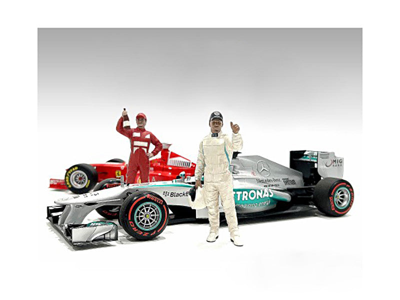"Racing Legends" 2000's Figures A and B Set of 2 for 1/18 Scale Models by American Diorama by American Diorama