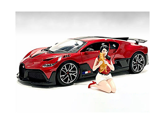 "Girls Night Out" Gigi with Cat Figurine for 1/24 Scale Models by American Diorama by American Diorama