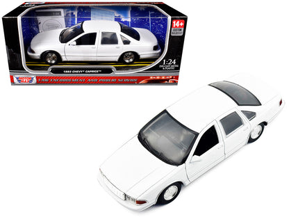 1993 Chevrolet Caprice Police Car Unmarked White "Custom Builder's Kit" Series 1/24 Diecast Model Car by Motormax by Motormax