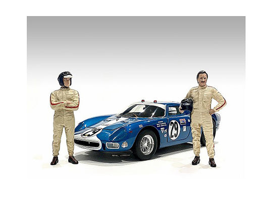 "Racing Legends" 60's Set of 2 Diecast Figures for 1/43 Scale Models by American Diorama by American Diorama