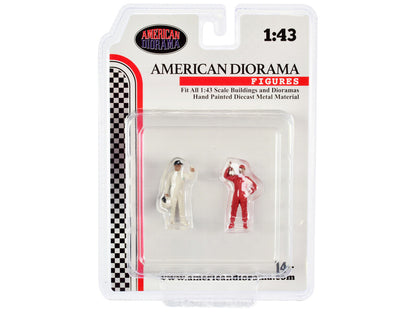"Racing Legends" 2000's Set of 2 Diecast Figures for 1/43 Scale Models by American Diorama by American Diorama