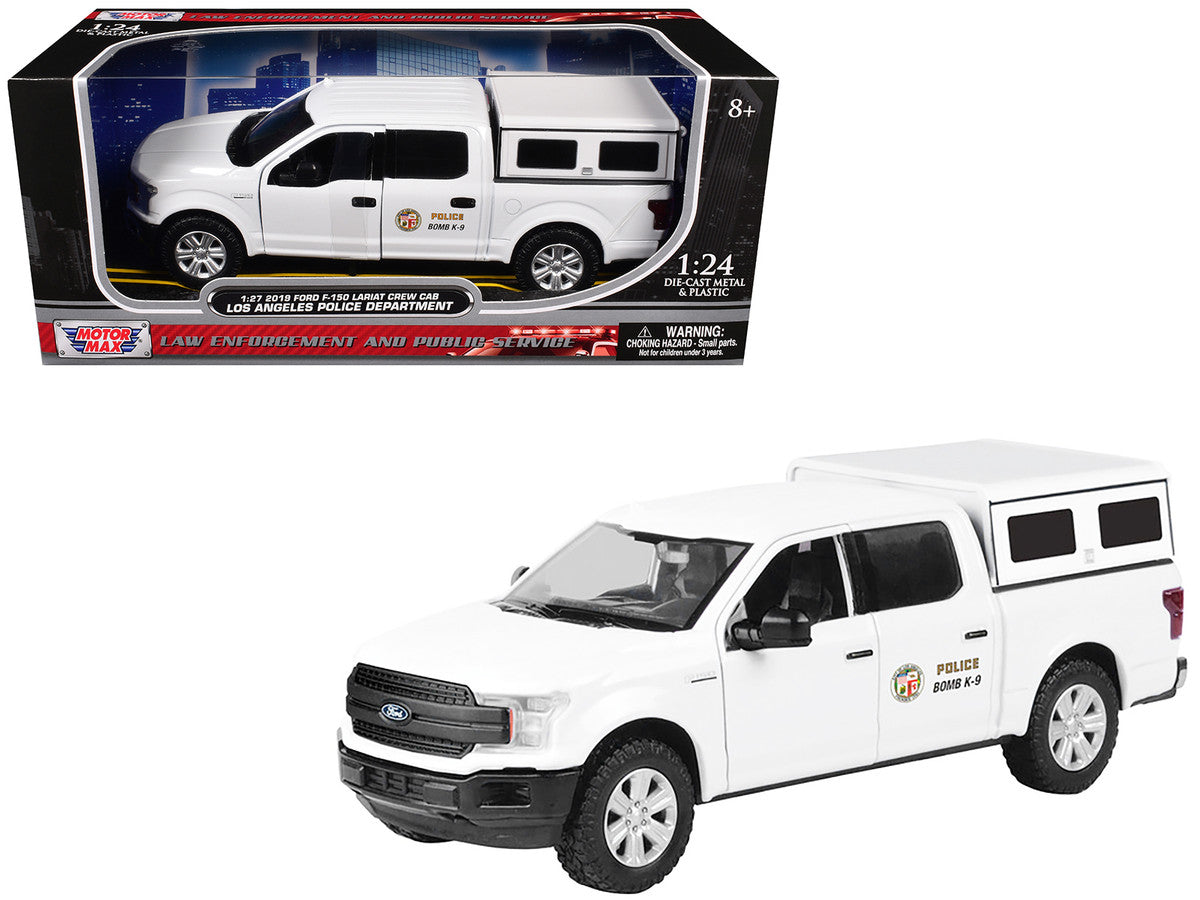 2019 Ford F-150 Lariat Crew Cab Pickup Truck "Los Angeles Police Department Bomb Squad" White "Law Enforcement and Public Service" Series 1/24-1/27 Diecast Model Car by Motormax by Motormax