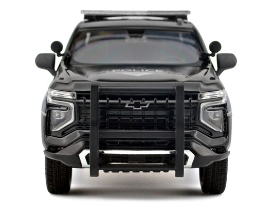 2025 Chevrolet Tahoe PPV "General Motors Police" Black "Custom Builder's Kit - Law Enforcement and Public Service" Series 1/24 Diecast Model Car by Motormax by Motormax