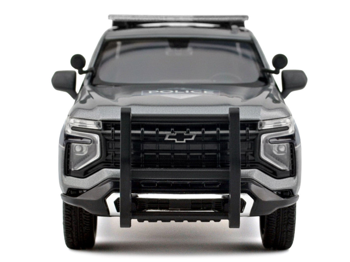2025 Chevrolet Tahoe PPV "General Motors Police" Gray Metallic "Custom Builder's Kit - Law Enforcement and Public Service" Series 1/24 Diecast Model Car by Motormax by Motormax