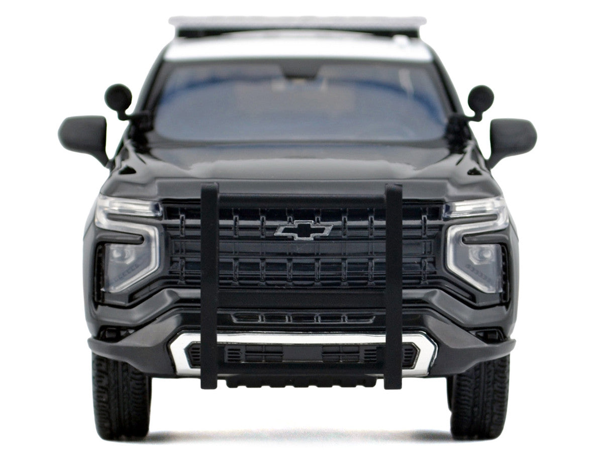2025 Chevrolet Tahoe Police Pursuit Vehicle "California Highway Patrol" Black and White "Law Enforcement and Public Service" Series 1/24 Diecast Model Car by Motormax by Motormax