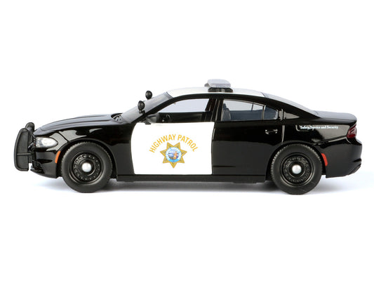 2023 Dodge Charger Pursuit Police Car "California Highway Patrol" Black and White "Law Enforcement and Public Service" Series 1/24 Diecast Model Car by Motormax by Motormax