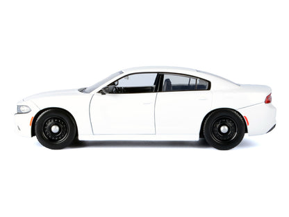 2023 Dodge Charger Pursuit Police Car White "Custom Builder's Kit - Law Enforcement and Public Service" Series 1/24 Diecast Model Car by Motormax by Motormax