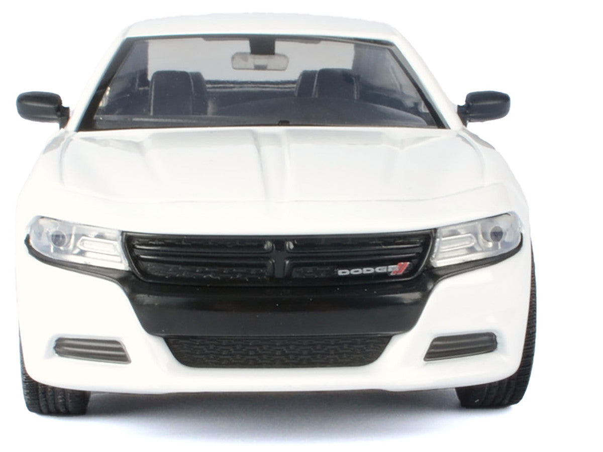 2023 Dodge Charger Pursuit Police Car White "Custom Builder's Kit - Law Enforcement and Public Service" Series 1/24 Diecast Model Car by Motormax by Motormax