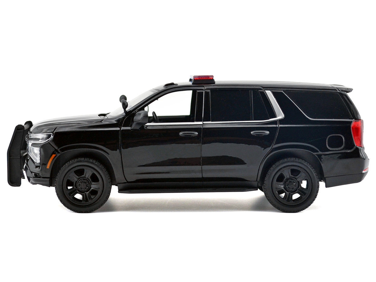 2025 Chevrolet Tahoe PPV Black "Custom Builder's Kit - Law Enforcement and Public Service" Series 1/24 Diecast Model Car by Motormax by Motormax