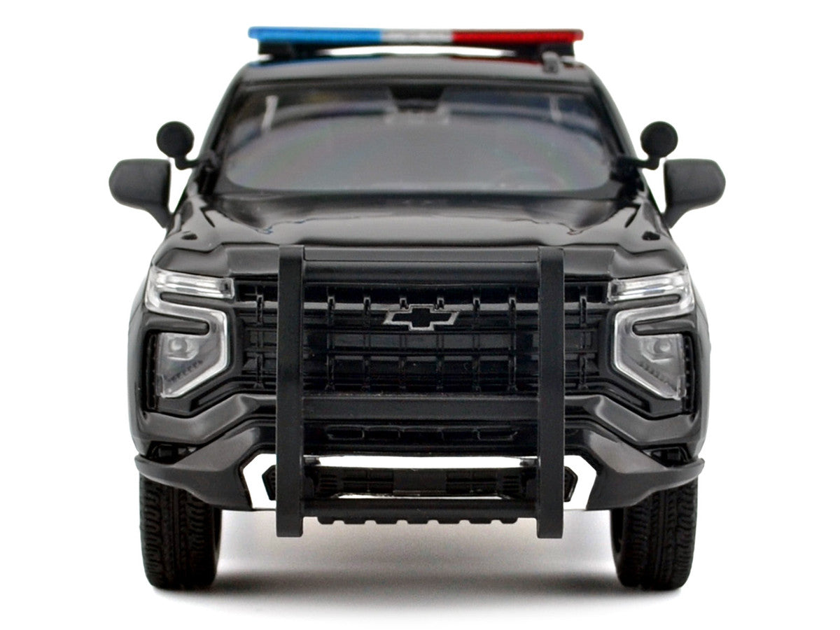 2025 Chevrolet Tahoe PPV Black "Custom Builder's Kit - Law Enforcement and Public Service" Series 1/24 Diecast Model Car by Motormax by Motormax