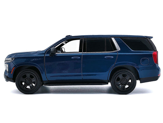 2025 Chevrolet Tahoe PPV Dark Blue "Custom Builder's Kit - Law Enforcement and Public Service" Series 1/24 Diecast Model Car by Motormax by Motormax