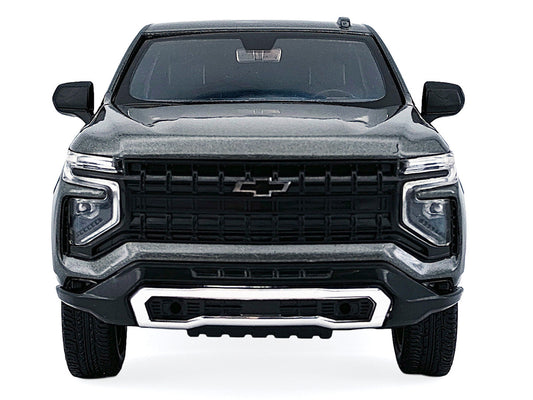 2025 Chevrolet Tahoe PPV Dark Gray Metallic "Custom Builder's Kit - Law Enforcement and Public Service" 1/24 Diecast Model Car by Motormax by Motormax
