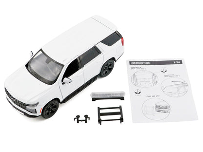 2025 Chevrolet Tahoe PPV White "Custom Builder's Kit - Law Enforcement and Public Service" Series 1/24 Diecast Model Car by Motormax by Motormax