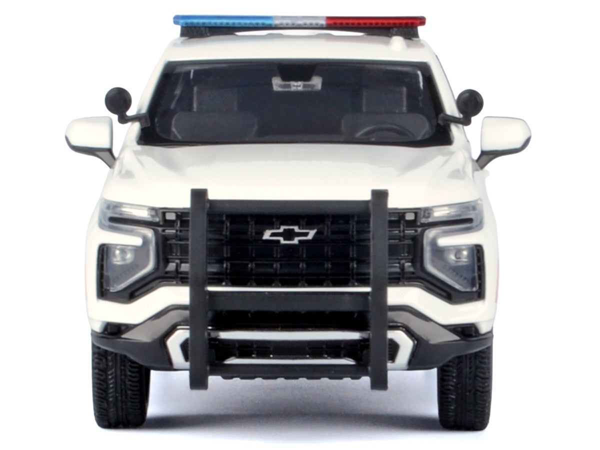 2025 Chevrolet Tahoe PPV White "Custom Builder's Kit - Law Enforcement and Public Service" Series 1/24 Diecast Model Car by Motormax by Motormax
