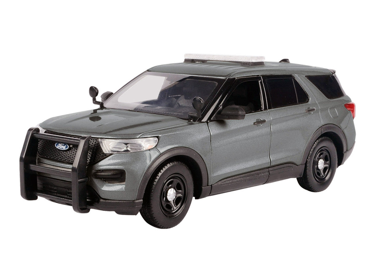 2022 Ford Police Interceptor Utility Unmarked Gray Metallic "Builder's Kit" "Law Enforcement and Public Service" Series 1/24 Diecast Model Car by Motormax by Motormax