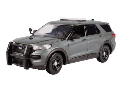 2022 Ford Police Interceptor Utility Unmarked Gray Metallic "Builder's Kit" "Law Enforcement and Public Service" Series 1/24 Diecast Model Car by Motormax by Motormax
