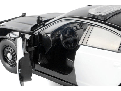 2023 Dodge Charger Pursuit Police Car Black and White "Law Enforcement and Public Service" Series 1/24 Diecast Model Car by Motormax by Motormax
