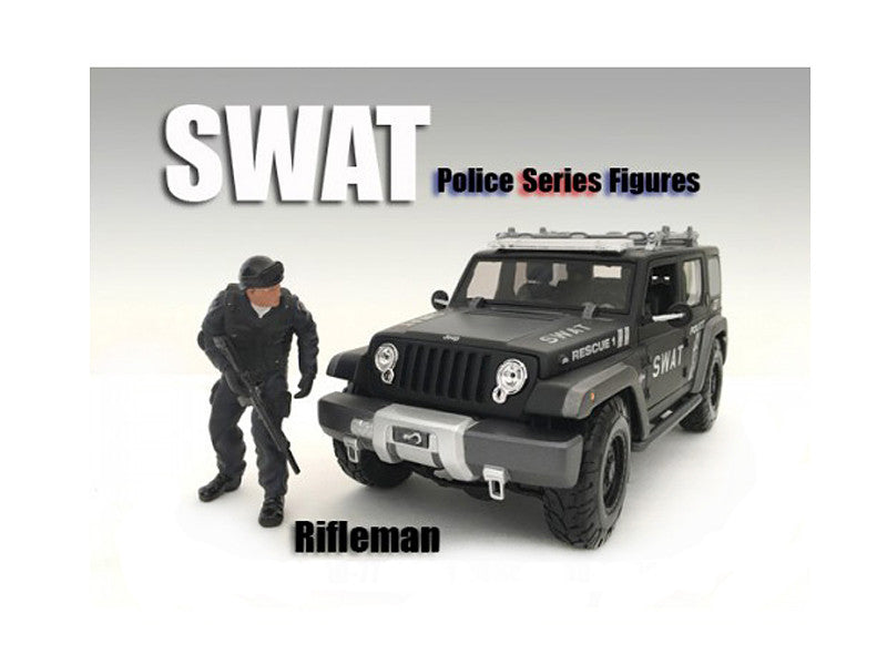 SWAT Team Rifleman Figure For 1:18 Scale Models by American Diorama by American Diorama