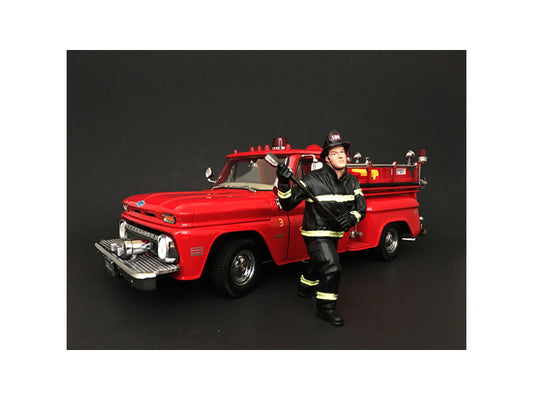 Firefighter with Axe Figurine / Figure For 1:18 Models by American Diorama by American Diorama