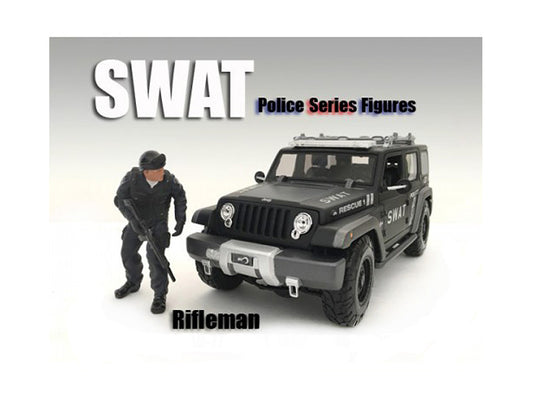 SWAT Team Rifleman Figure For 1:24 Scale Models by American Diorama by American Diorama