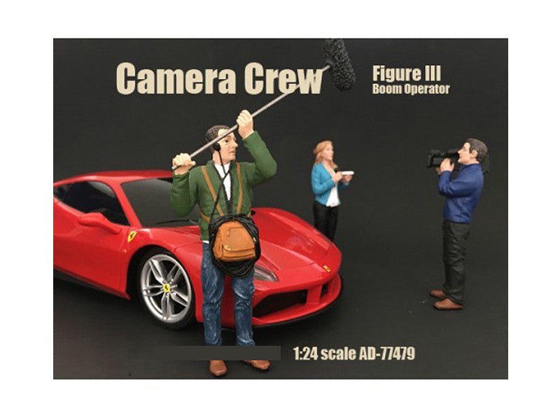 Camera Crew Figure III "Boom Operator" For 1:24 Scale Models by American Diorama by American Diorama