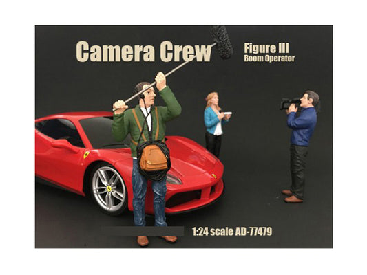 Camera Crew Figure III "Boom Operator" For 1:24 Scale Models by American Diorama by American Diorama