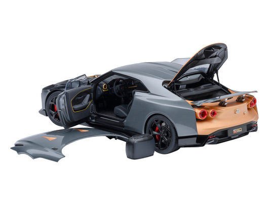Nissan GT-R50 By ItalDesign "Goodwood Version" Liquid Kinetic Gray Metallic with Gold Accents 1/18 Model Car by Autoart by Autoart