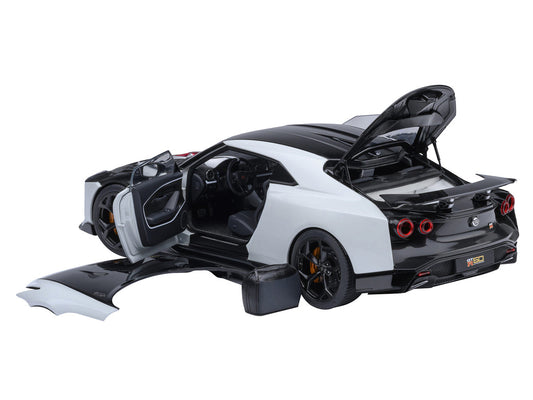 Nissan GT-R50 By ItalDesign Black and White Metallic 1/18 Model Car by Autoart by Autoart