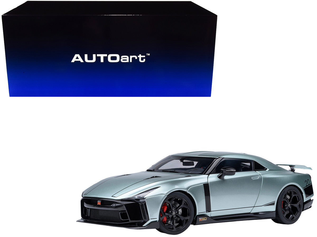 Nissan GT-R50 By ItalDesign Green Metallic and Black 1/18 Model Car by Autoart by Autoart