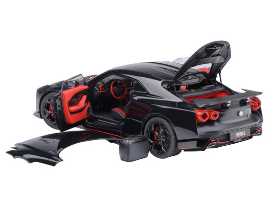 Nissan GT-R50 By ItalDesign Black and Matt Black 1/18 Model Car by Autoart by Autoart