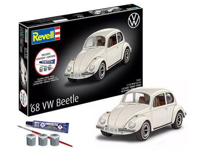 Level 3 Model Kit 1968 Volkswagen Beetle All-Included Kit 1/32 Scale Model by Revell by Revell