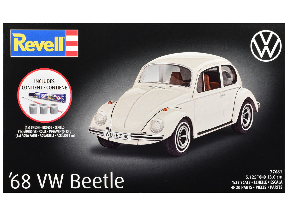 Level 3 Model Kit 1968 Volkswagen Beetle All-Included Kit 1/32 Scale Model by Revell by Revell