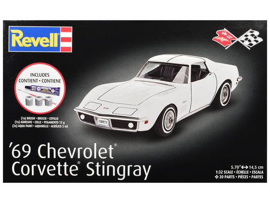 Level 3 Model Kit 1969 Chevrolet Corvette Stingray All-Included Kit 1/32 Scale Model by Revell by Revell