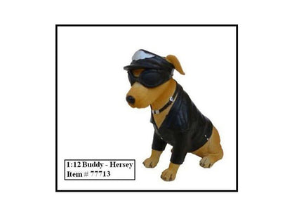 Biker's Dog "Buddy Hersey" Figure For 1:12 Models by American Diorama by American Diorama